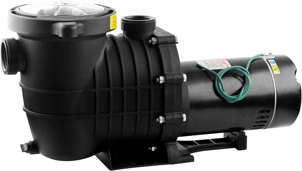 Pool Pump Above Ground/Inground 2.0 Horsepower 115V Powerful Copper Motor Self Primming 6900GPH Powerful Selfpriming Pool Pump/with Strainer Basket,Includes Pipe Fittings