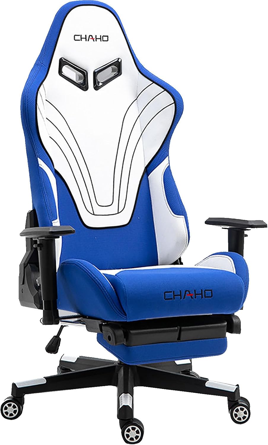 Computer Chair Gaming for Adults Office Chair with Foot Rest and Lumbar Support Ergonomic Heavy Duty Design Big and Tall Desk Chair Video Comfortable Withfootrest Blue