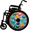 Designer Cover for Wheelchair Wheels, Enhances Aesthetics, Easy Install/Remove, Lightweight, New Matt Finish (Flutter and Fly)