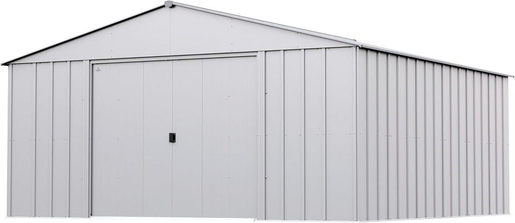 Arrow Classic Metal Shed, 14 x 14, Flute Grey
