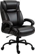 Ergonomic Office Chair,Big and Tall 400 lbs Executive Computer Desk Chairs with Wide Seat High Back PU Leather,Adjustable Height Swivel Wheels for Adults Gaming Home, Bedroom Furniture,Brown