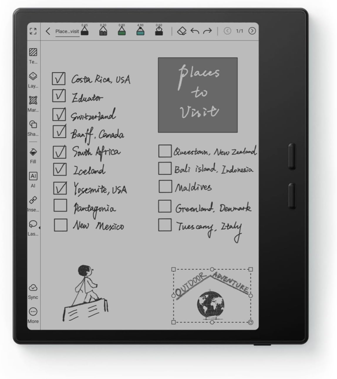 BOOX Tablet Go Color 7 Gen II E Ink Tablet Support Active Stylus InkSense (Black)