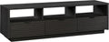 Sauder Harvey Park Modern TV Stand Media Console Credenza with Drawers and Storage Shelves, in Raven Oak