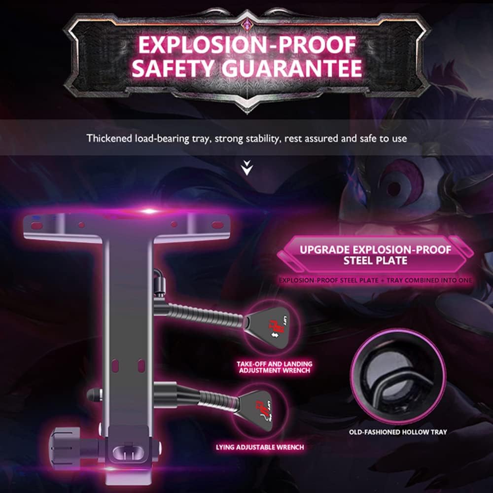 Ergonomic Gaming Chairs for Adults with Speakers and LED Lights Computer Chair with Footrest and Lumbar Support, High Back Video Game Chair for Home, Office,Black