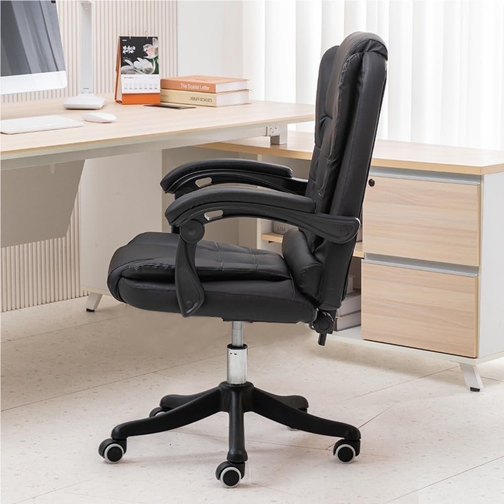 Big and Tall Office Chair Heavy Duty Executive Computer Desk Chair with Base Swivel Wheels 400 lb Capacity Ergonomic Task Chair for Home Work Comfort