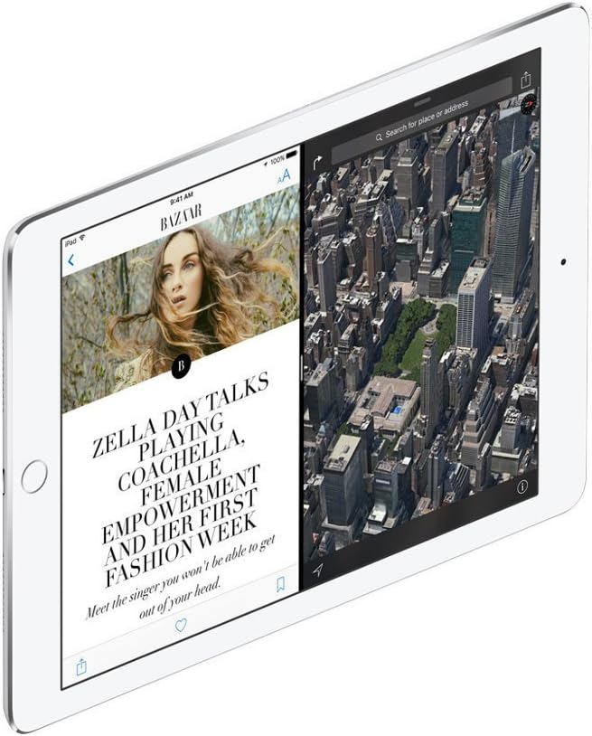 iPad Pro 9.7-inch (32GB, Wi-Fi + Cellular, Silver) 2016 Model (Renewed)