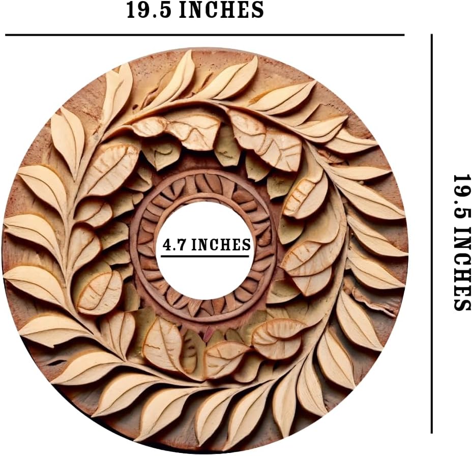Designer Cover for Wheelchair Wheels, Enhances Aesthetics, Easy Install/Remove, Lightweight, New Matt Finish (Wooden Flower)
