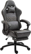 JSWHYBD Ergonomic Office Chair Computer Chair with Lumbar Support Big and Tall Gaming Chairs for Adults with Footrest Swivel Seat Height Adjustable Computer Chair with Headrest Black