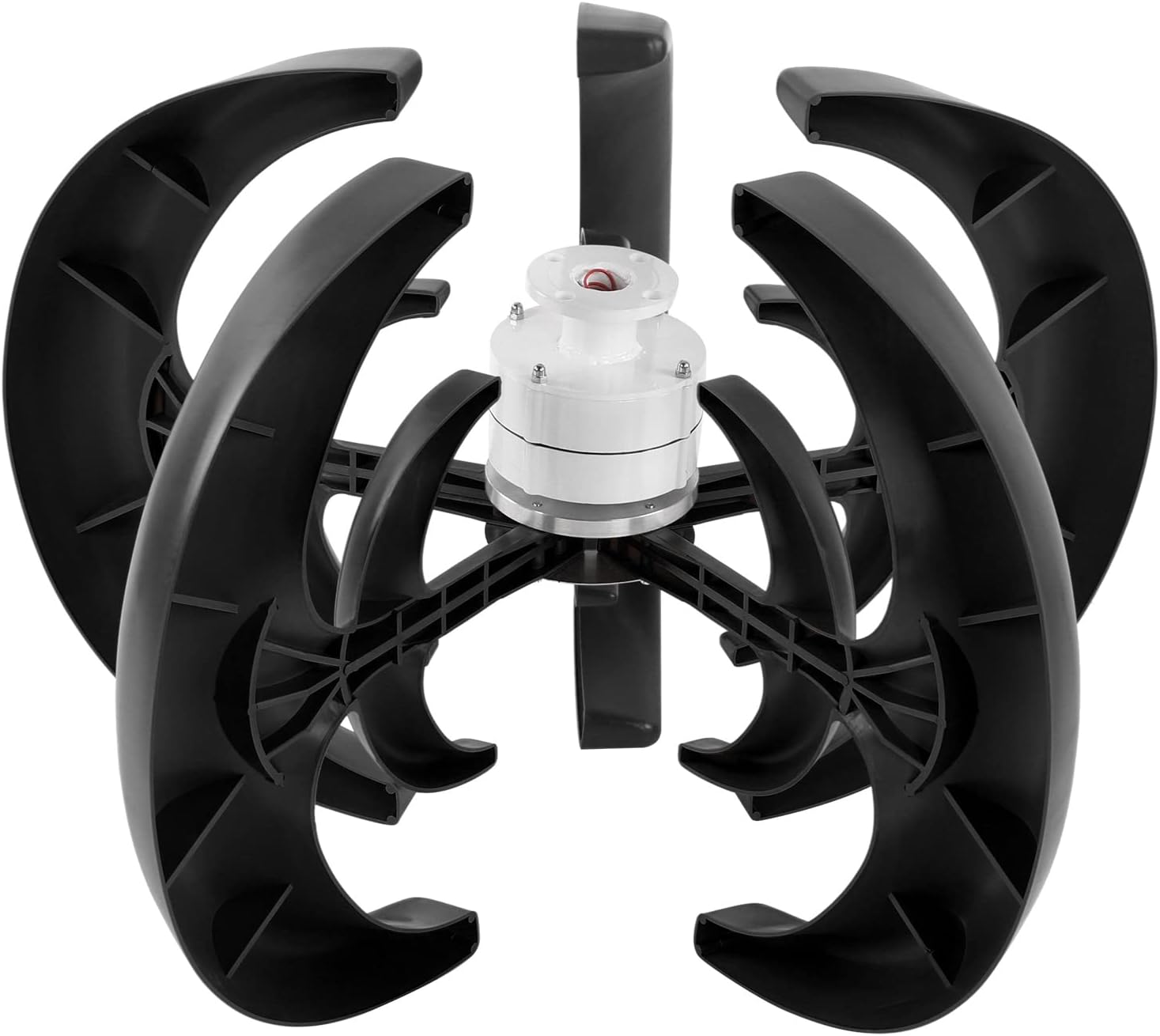 1200W Wind Turbine Generator, 12V Wind Vertical Axis Generator Kit with Controller, 5 Leavies for Boats, Terraces, Cabins(1)