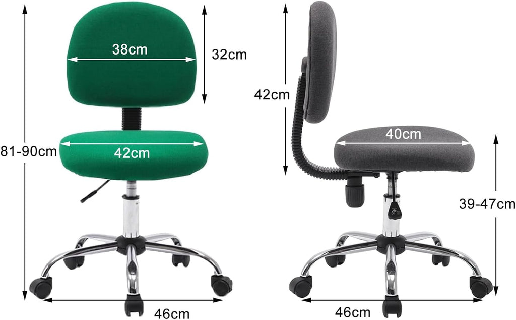 Computer Chairs for Adults Back Support Bearing 400 Lbs No Arms Liftable Swivel Chair Breathable Ergonomic Mesh Office Chair Comfortable Chair for Home, Bedroom, Study(Red)