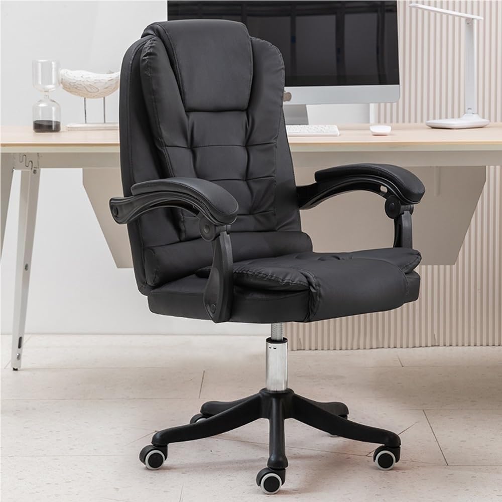 Big and Tall Office Chair Heavy Duty Executive Computer Desk Chair with Base Swivel Wheels 400 lb Capacity Ergonomic Task Chair for Home Work Comfort