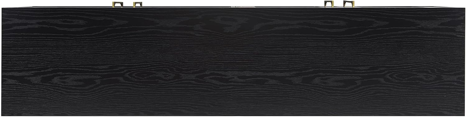 Henn&Hart Tillman Rectangular TV Stand for TV's up to 80' in Black Grain | Rectangular, for TV's, in Black Grain