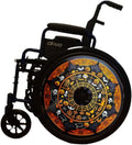Wheelcovers Spooky Halloween Web Designer Cover for Wheelchair Wheels, Enhances Aesthetics, Easy Install/Remove, Lightweight, for Adults and Kids (Halloween Web)
