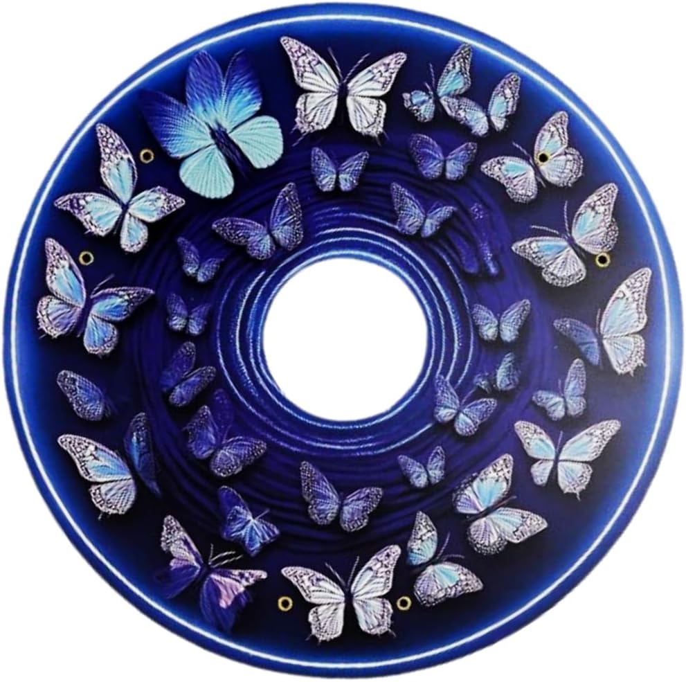 Wheelchair Memorial Day Accessories, Spring Collection, Wheelchair Wheel Covers, Designer Wheels, Waterproof, Easy Install/Remove, Lightweight, (Blue Butterfly)