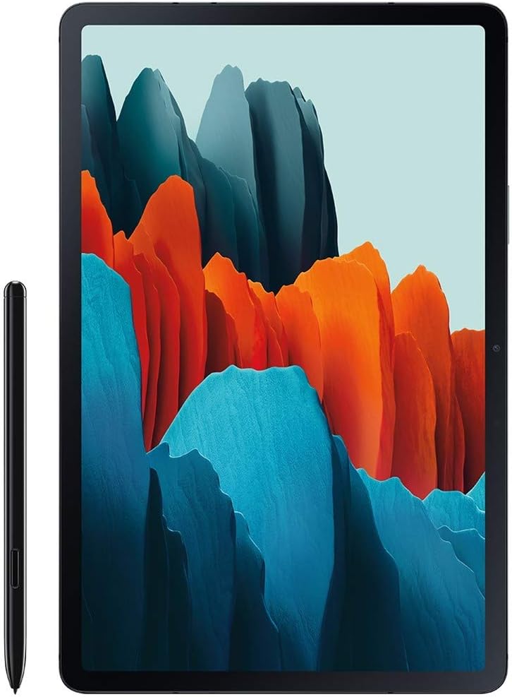 SAMSUNG Galaxy Tab S7+ Wi-Fi, Mystic Black - 128GB (SM-T970NZKAXAR) (Renewed)
