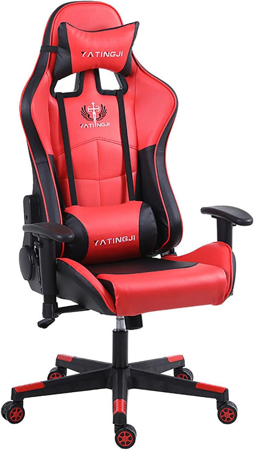 Gaming Chairs for Adults with Lumbar Support E-Sports Chair Live Game Seat Internet Cafe Competitive Chair Lift Swivel Reclining Backrest Foot Rest Ergonomic Computer Chair for Office Or Gaming