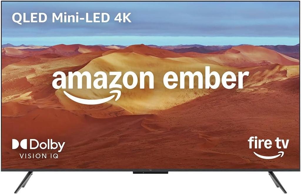 Amazon Ember 55' Mini-LED Series with Fire TV (newest model), QLED 4K UHD smart TV, Dolby Vision IQ, 144hz gaming mode, Ambient Experience, find shows faster with Alexa+