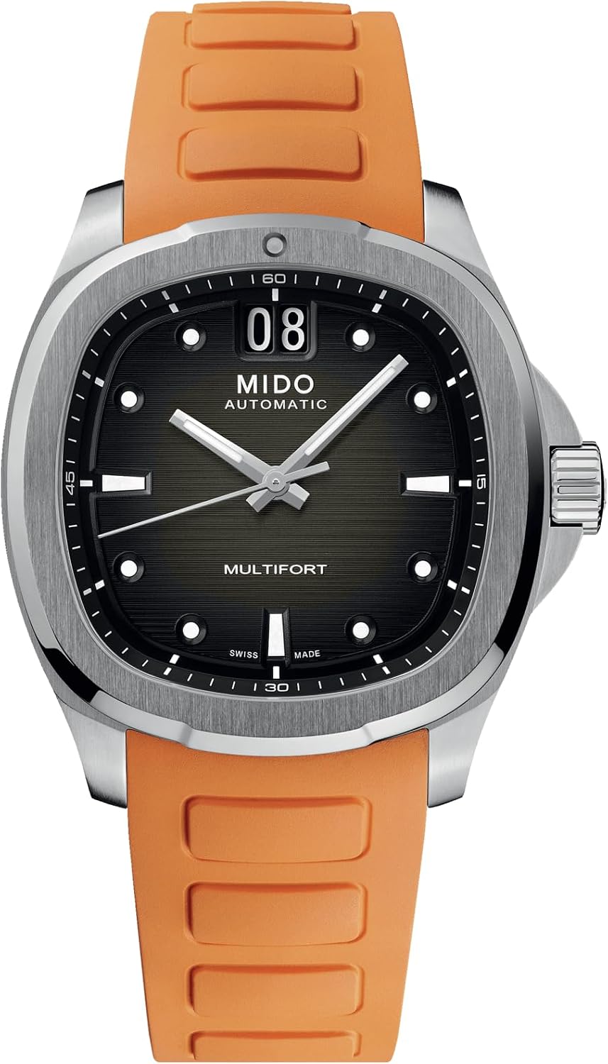 MIDO Multifort TV Big Date - Swiss Automatic Watch for Men - 40mm Case with Transparent Caseback