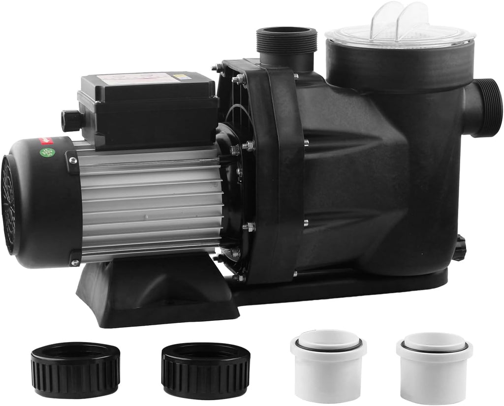 Pool Pump IN/Above Ground Pool Pump,2HP 8120 GPH,115V Self Primming High Flow (with Timer)