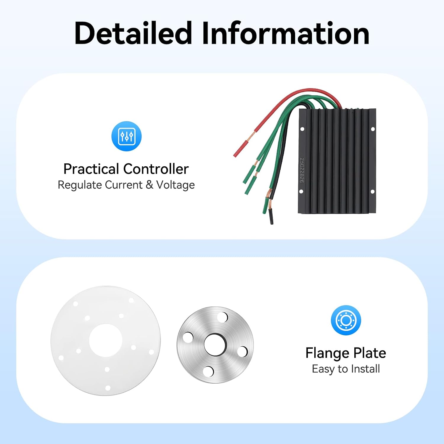 Wind Turbine Generator, 600W 24V 5-Blade Wind Power Generator with Controller, for Boats Farm Home Hybrids Streetlight Use, White
