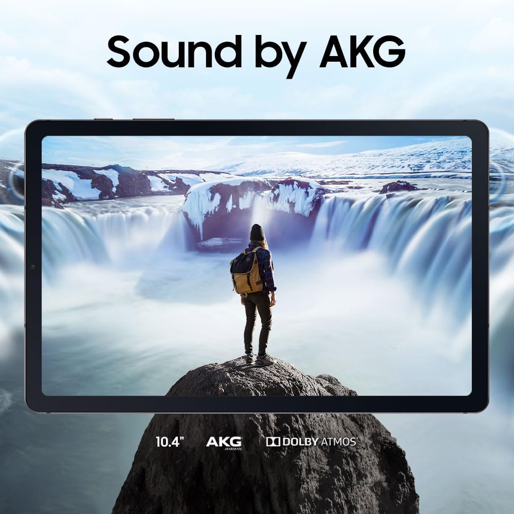 Samsung Galaxy Tab S6 Lite 10.4' 128GB Android Tablet, LCD Screen, S Pen Included, Slim Metal Design, AKG Dual Speakers, 8MP Rear Camera, Long Lasting Battery, US Version, 2022, Oxford Gray