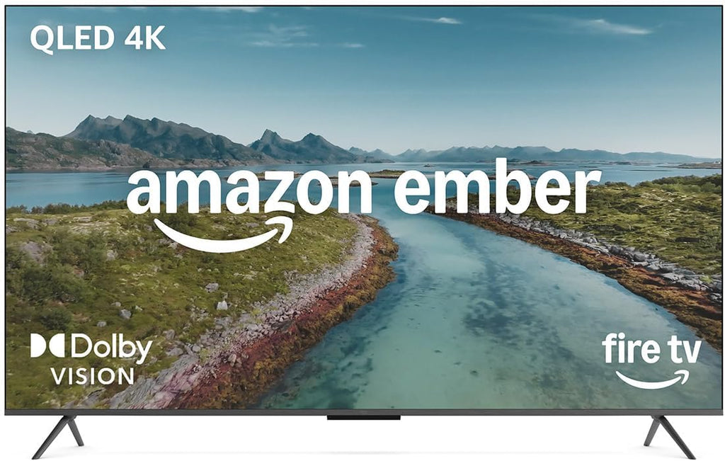 Amazon Ember 65' QLED Series with Fire TV (newest model), 4K Ultra HD smart TV, HDR10+, Dolby Vision, Dolby Audio, quad-core processor, find shows faster with Alexa+