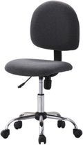 Computer Chairs for Adults Back Support Bearing 400 Lbs No Arms Liftable Swivel Chair Breathable Ergonomic Mesh Office Chair Comfortable Chair for Home, Bedroom, Study(Gray)