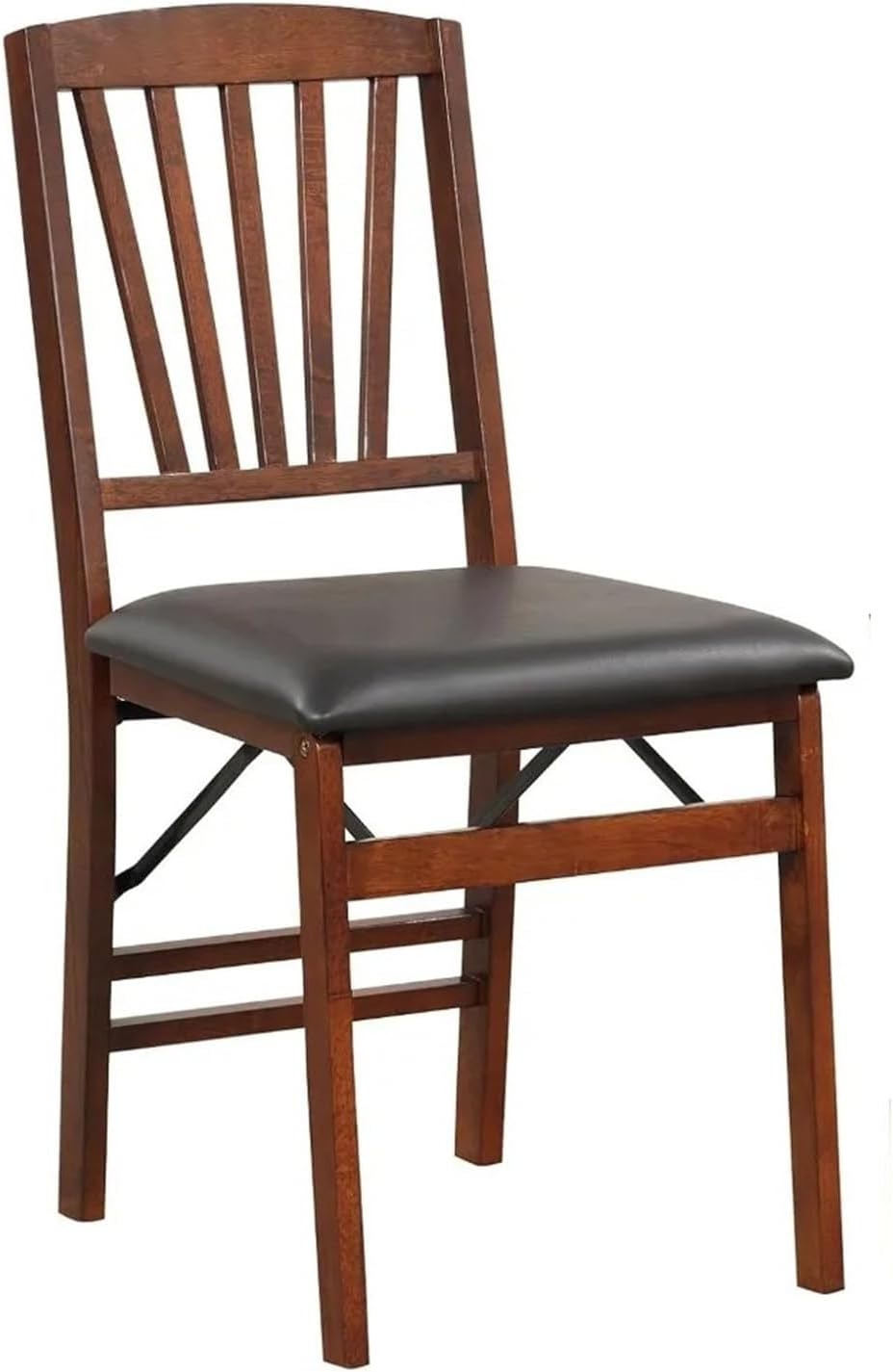 Dining Chairs Outdoor 1pcs Foldable Kitchen Dining Chairs with Padded Seat Solid Wood Frame Max Load 400Lbs