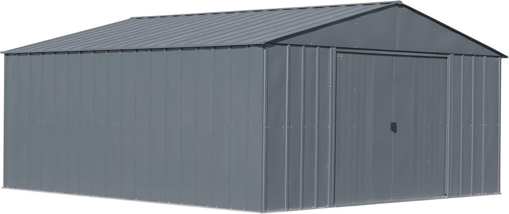 Arrow Classic Metal Shed, 14 x 14, Charcoal