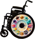 Wheelchairs Spring Designer Wheel Covers–, Cute, Waterproof Easy Install/Remove, Lightweight (Bubbly Boba) | New Durable, Gift for Boba Lovers