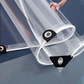 Clear Vinyl Tarp 420g/m² Waterproof UV Resistant Transparent Tarpaulin 15.4 Mil Protective Curtain Cover with Grommets and Reinforced Edges for Outdoor Patio Fencing(13.1x16.4ft/4x5m)