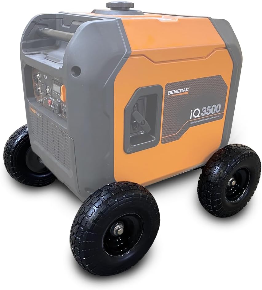 All Terrain Wheel Kit, Fits Generac iQ3500 Generator, Solid Never Flat Tires