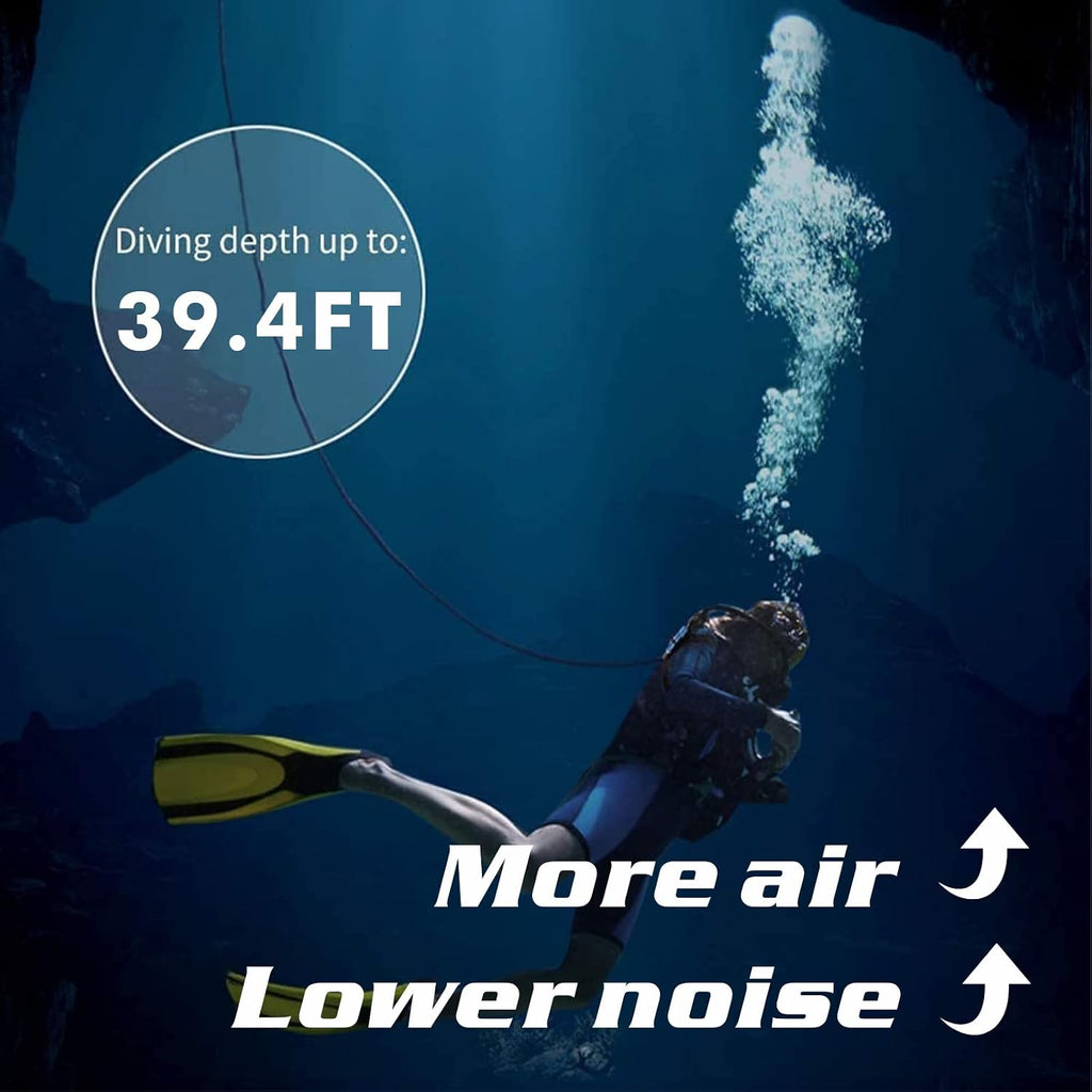 Base Upgraded Scuba Diving Ventilator Tankless Diving System,Portable Rechargeable Scuba Diving Tank, Waterproof Air Compressor，Swimming Pool Toys Diving Toys,Dive Without Tanks