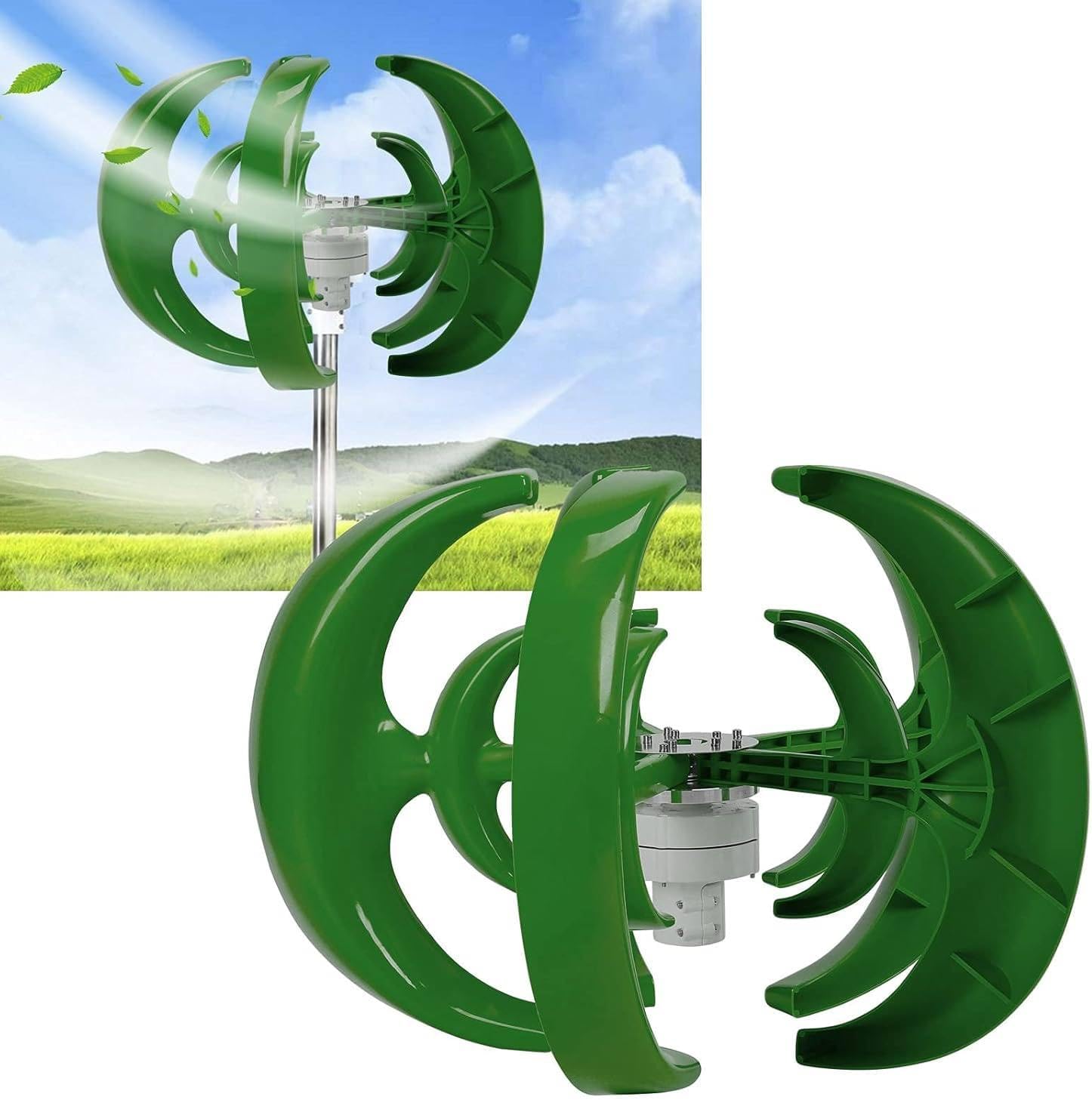 12V 24V Vertical Axis Wind Turbine Kit, 3-Phase Permanent Magnet Generator, DIY Solar Windmill, Eco-Friendly Renewable Energy Model, Science Education Tool