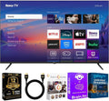 Roku 65-Inch Select Series 4K UHD Smart TV - HDR, Dolby Audio, Compatible with Alexa, Voice Remote, Bluetooth Mode, w/AUX HDMI Cable, CPS 1-Year Protection Plan + Streaming kit