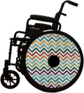 18 inches Wheelchair Wheel Covers Designer Cover for Wheelchair Wheels,Easy Install/Remove, Lightweight, Waterproof (Special Glow in The Dark Zigzag Pattern)