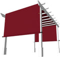 Windscreen4less 8' x 4' Universal Waterproof Replacement Shade Cover Canopy for Pergola Patio Privacy Shade Screen with Grommets on 2 Sides Includes Weighted Rods UV Block Red