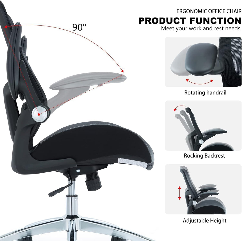 Office Chair Ergonomic Desk Chair-400lbs Big and Tall Heavy Duty, Wide & Soft 3D Modeling Foam Cushion Home Office Desk Chair with Adjustable Seat Height, Executive Computer Task Chair