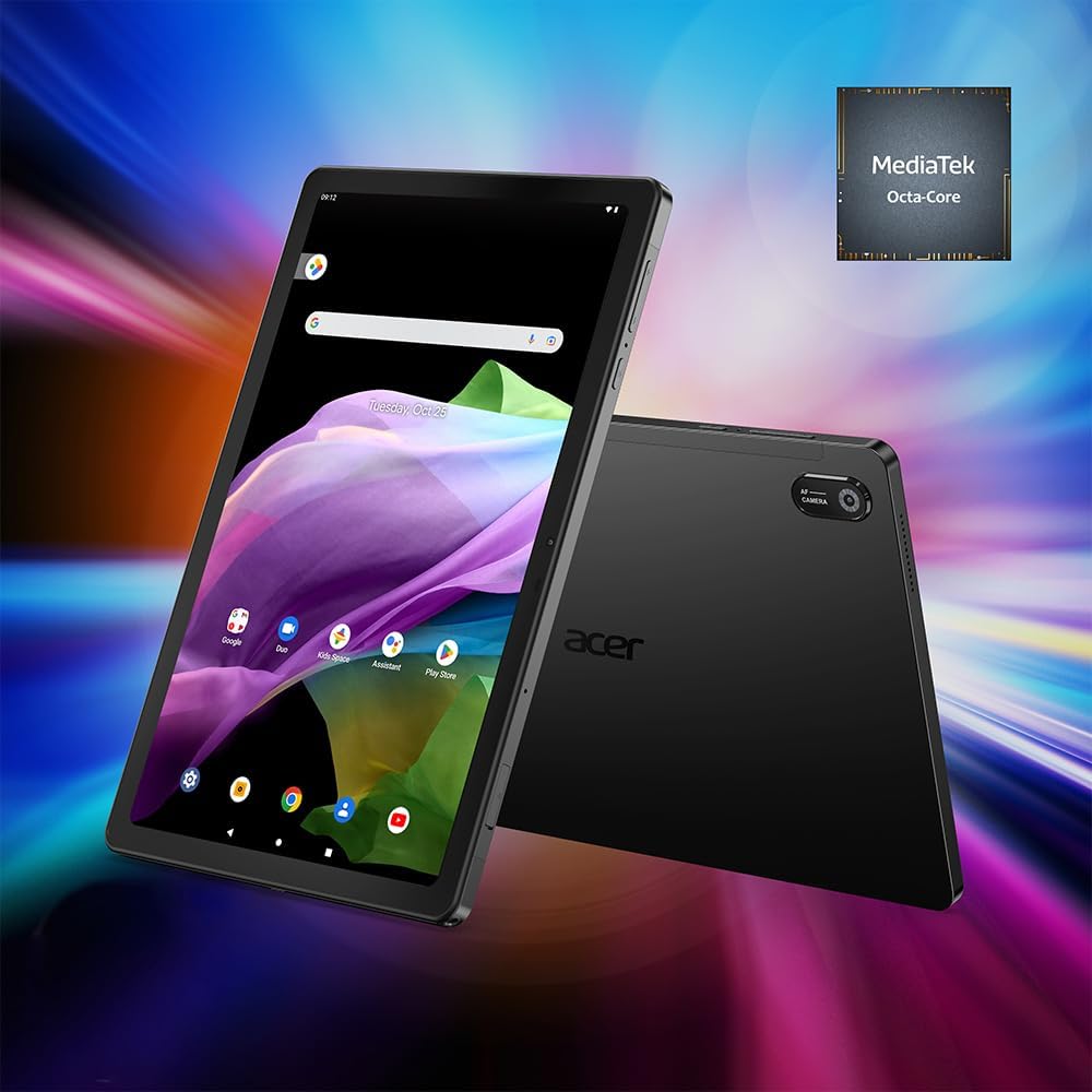 acer Iconia Tab P10 P10-11-K5P5 Tablet | 10.4' 2K 2000 x 1200 IPS Touch | MediaTek MT8183C Octa-Core CPU | 4GB LPDDR4 | 64GB eMMC | WiFi-5 | Front 5MP & Rear 8MP Webcam | Portfolio Case | Android 12