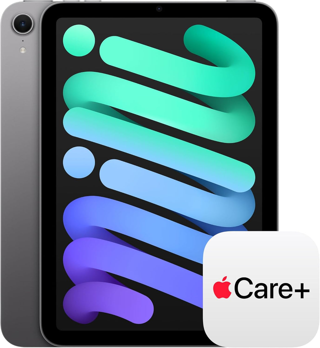 Apple iPad mini (A17 Pro): Apple Intelligence, 8.3-inch Liquid Retina Display, 128GB, Wi-Fi 6E, 12MP Front/12MP Back Camera, Touch ID, All-Day Battery Life with AppleCare+ (2 Years) — Space Gray