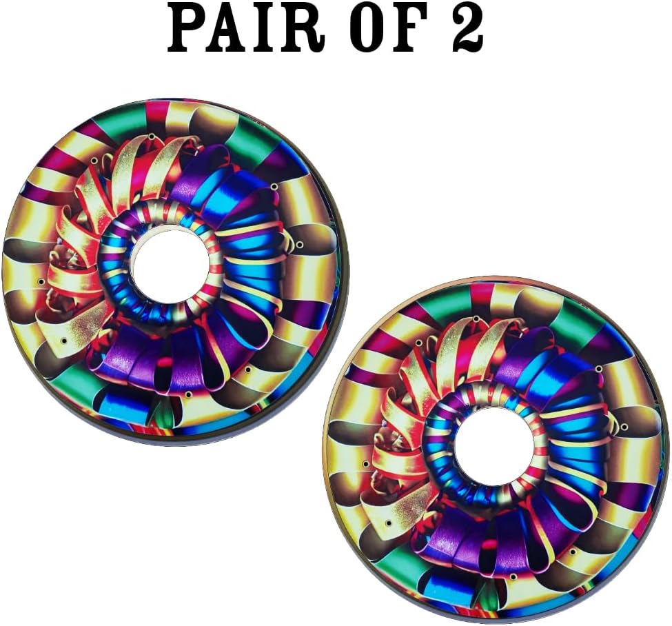 Designer Cover for Wheelchair Wheels, Enhances Aesthetics, Easy Install/Remove, Lightweight, New Matt Finish (Silky Ribbons)