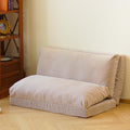 N&V Folding Matress Sofa Bean Bag Bed, Foam Filling Folding Matress Sofa, Includes Removable and Machine Washable Cover, Soft Premium Faux Fur (Medium, Champagne)