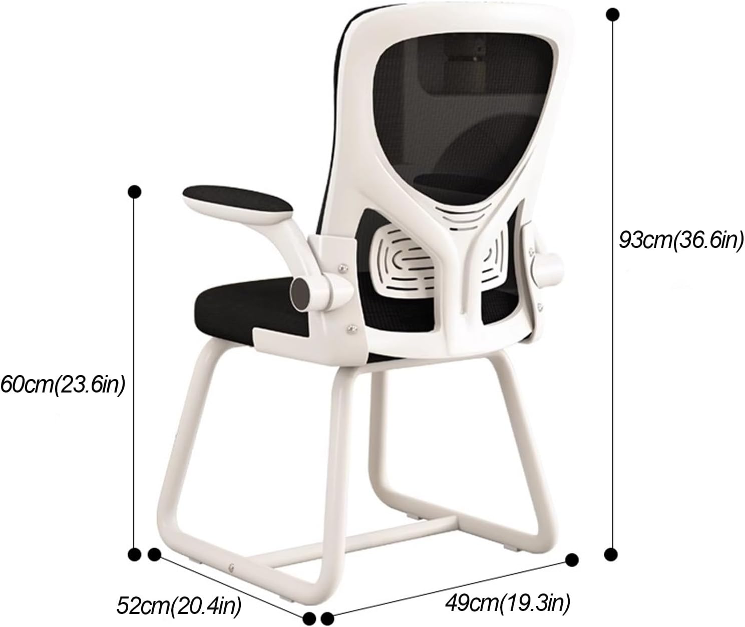 Ergonomic Office Chair, Mesh Back Computer Chair, 90° Flip Armrest, for Dormitory, Study Room, Office, Desk, Gaming Chair (Color : C)