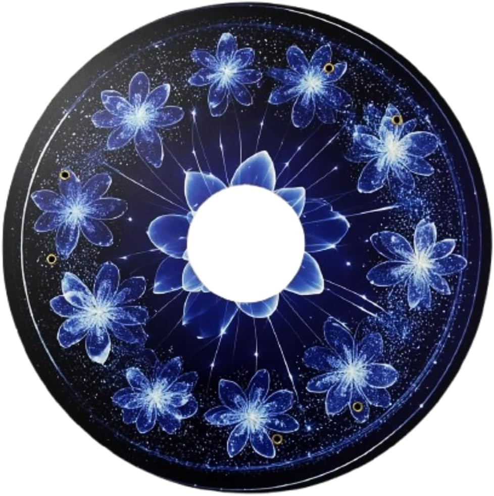Wheelchair Memorial Day Wheel Covers for Boys, Smart Covers | Designer Wheelchair Accessories | Easy Install/Remove, Lightweight, Waterproof (Blue Floret)
