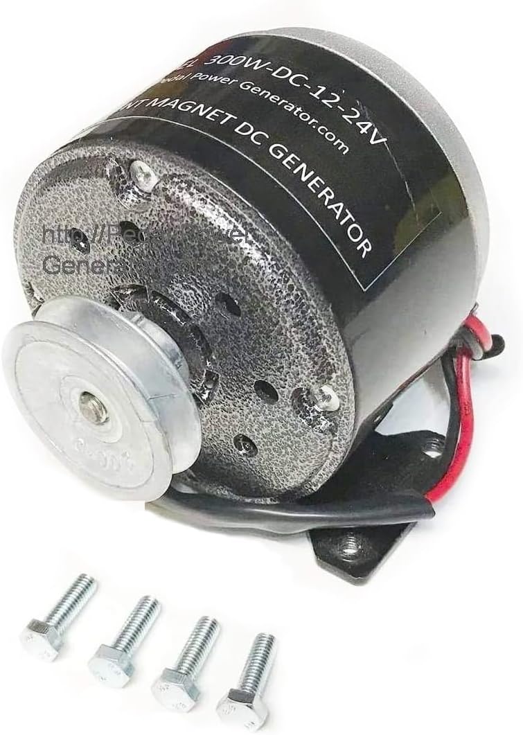 300 Watt Permanent Magnet DC Pulley Generator 3/8' V-Belt Drive Pedal Power Pulley Dynamo with air ventilation holes PPG-PM300-P