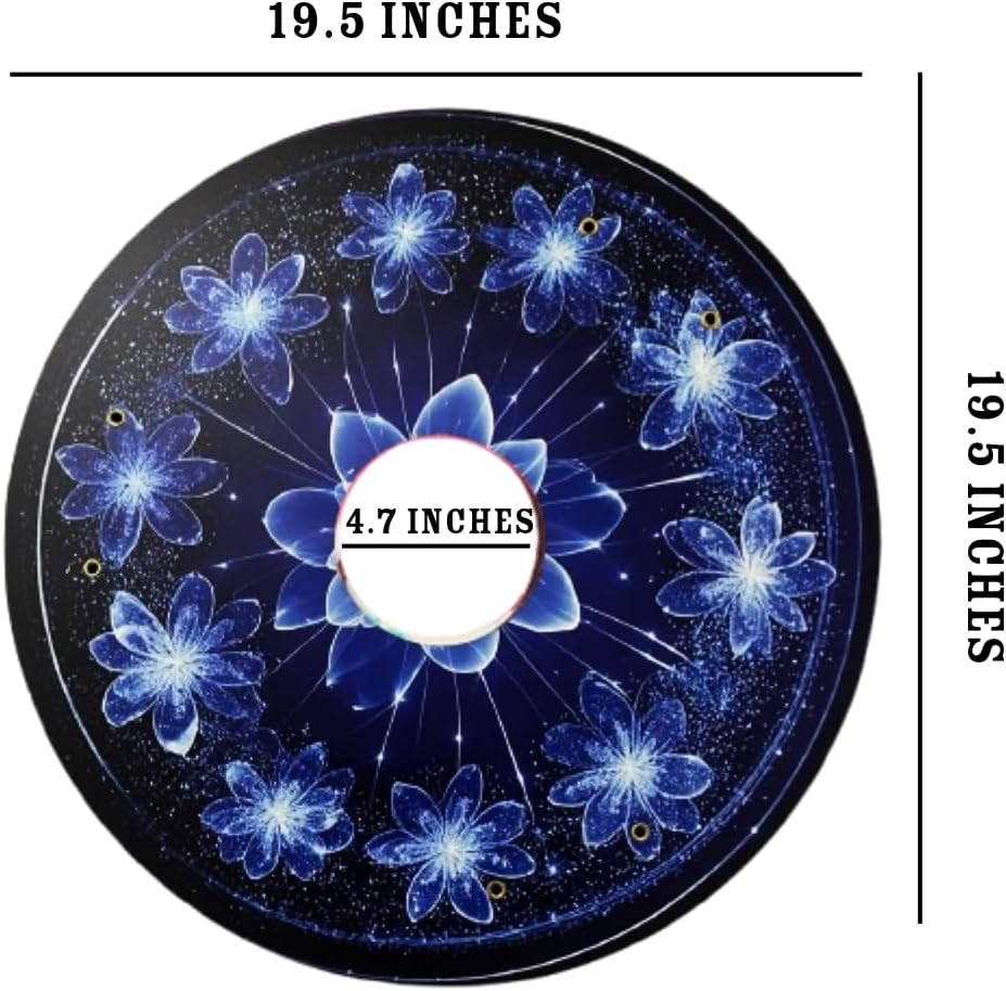 Wheelchair Memorial Day Wheel Covers for Boys, Smart Covers | Designer Wheelchair Accessories | Easy Install/Remove, Lightweight, Waterproof (Blue Floret)
