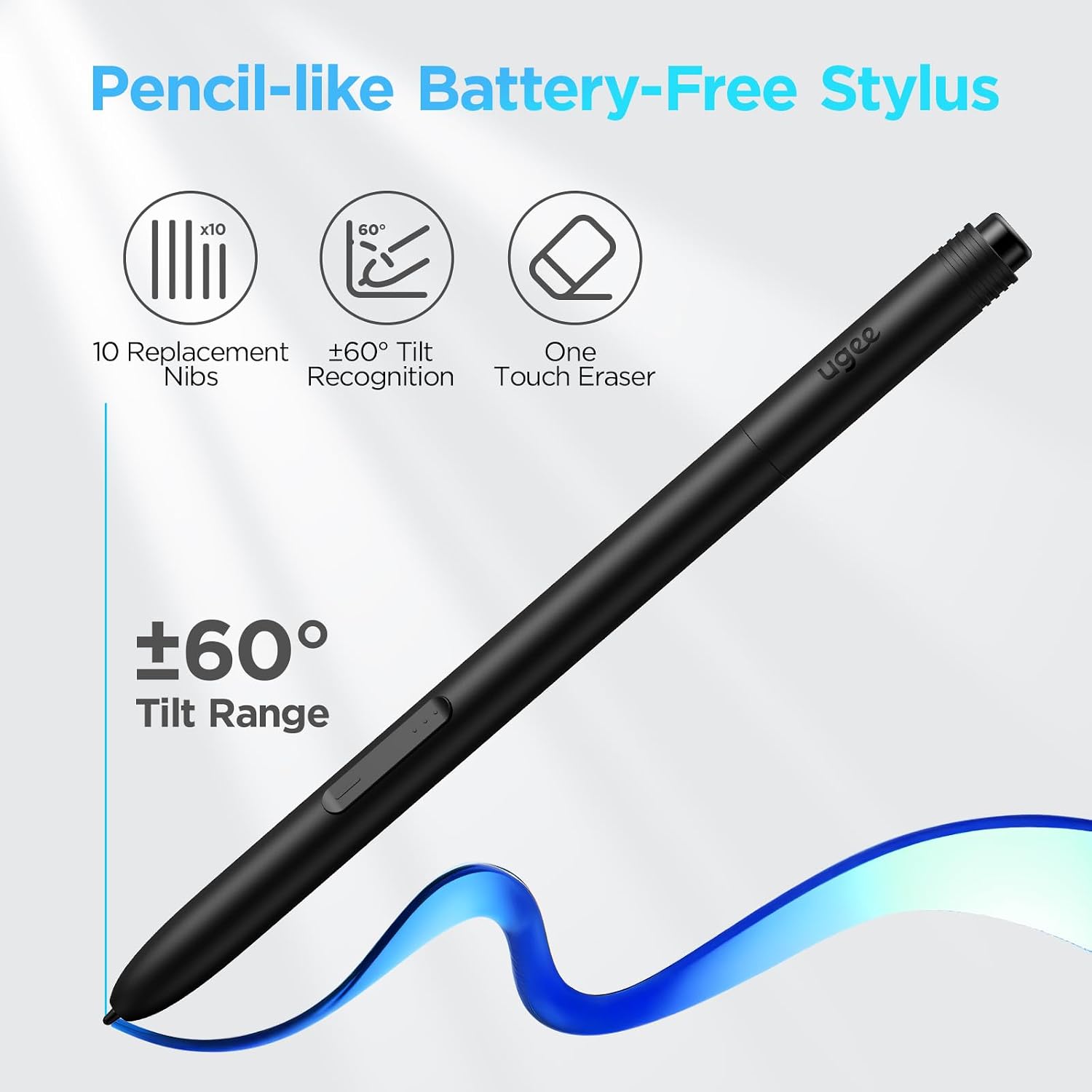 UGEE UE12 11.6 inch Drawing Tablet with Screen, Graphic Tablet with Full-Laminated Screen, 124% sRGB Color Gamut, Battery-Free Stylus & 8 Shortcut Keys, Drawing Pad Compatible with Windows/Mac/Android