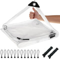 Clear Tarps Heavy Duty Waterproof 5x7 8x10 10x12 12x20' Outdoor Garden Rainproof Covering with Grommets15.75 Mil Thick Poly Tarpaulin Tear Resistant for Greenhouse Plant(10x10 FT)