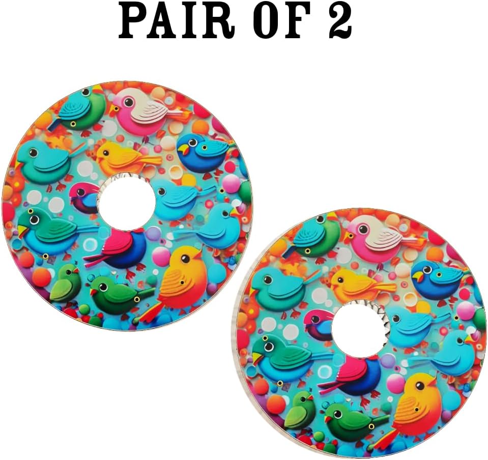 Designer Cover for Wheelchair Wheels, Enhances Aesthetics, Easy Install/Remove, Lightweight, New Matt Finish (Flutter and Fly)
