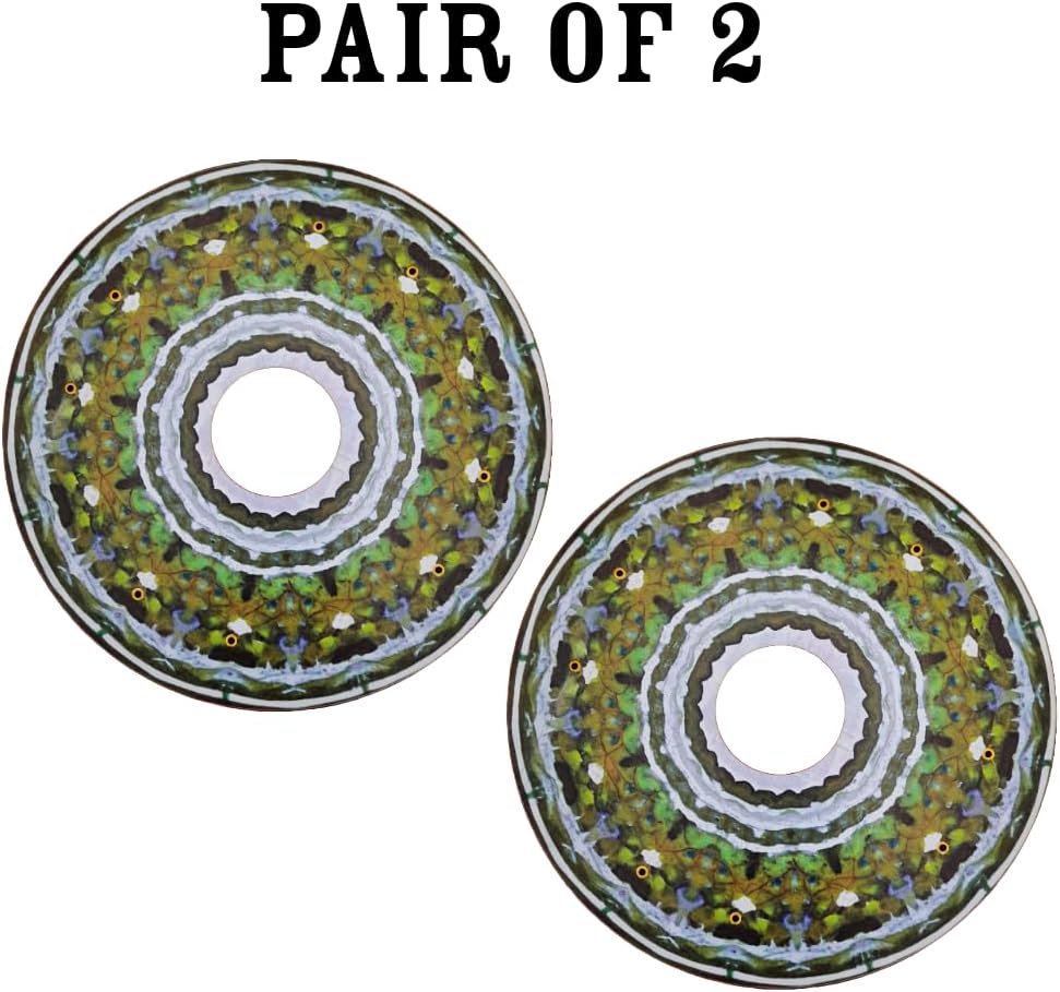 Designer Cover for Wheelchair Wheels, Enhances Aesthetics, Easy Install/Remove, Lightweight, New Matt Finish (Lush Leaves)